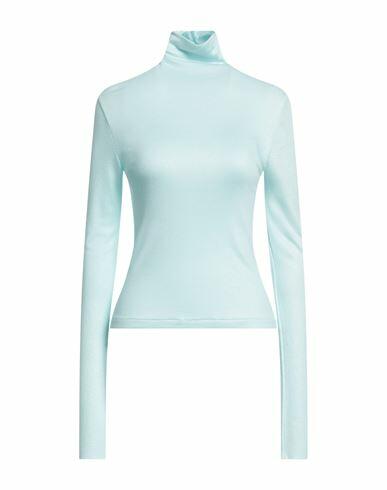 Niū Woman T-shirt Sky blue Viscose, Elastane Cover