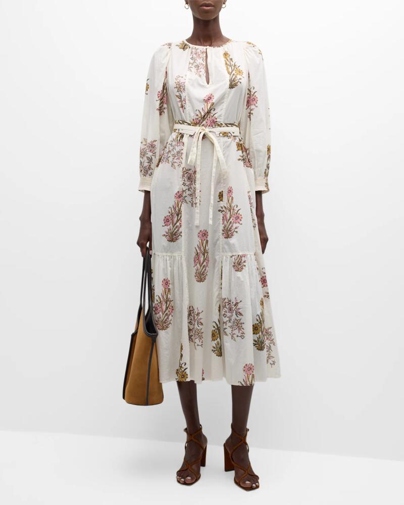 Vanessa Bruno Darabelle Floral-Print Cotton Midi Dress Cover