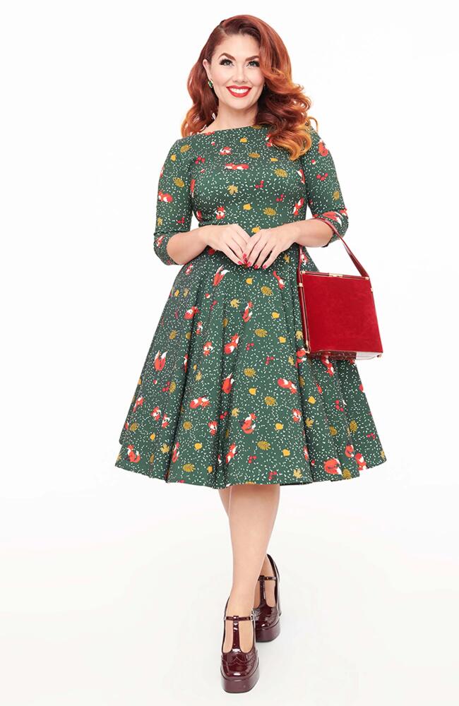 Unique Vintage Devon Swing Dress in Green Cover