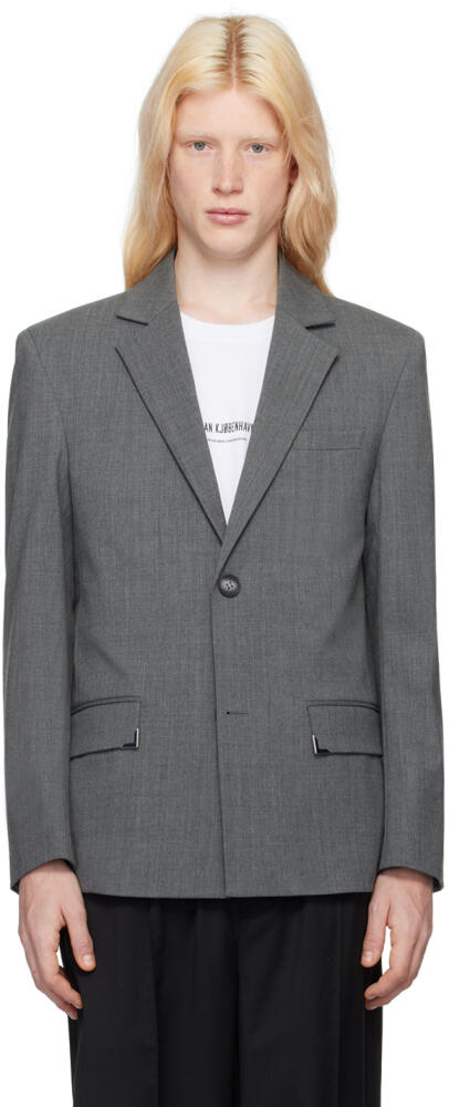 Han Kjobenhavn Gray Notched Lapel Blazer Cover