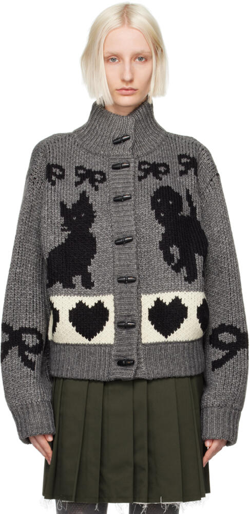 OPEN YY Gray Pet Club Cardigan Cover