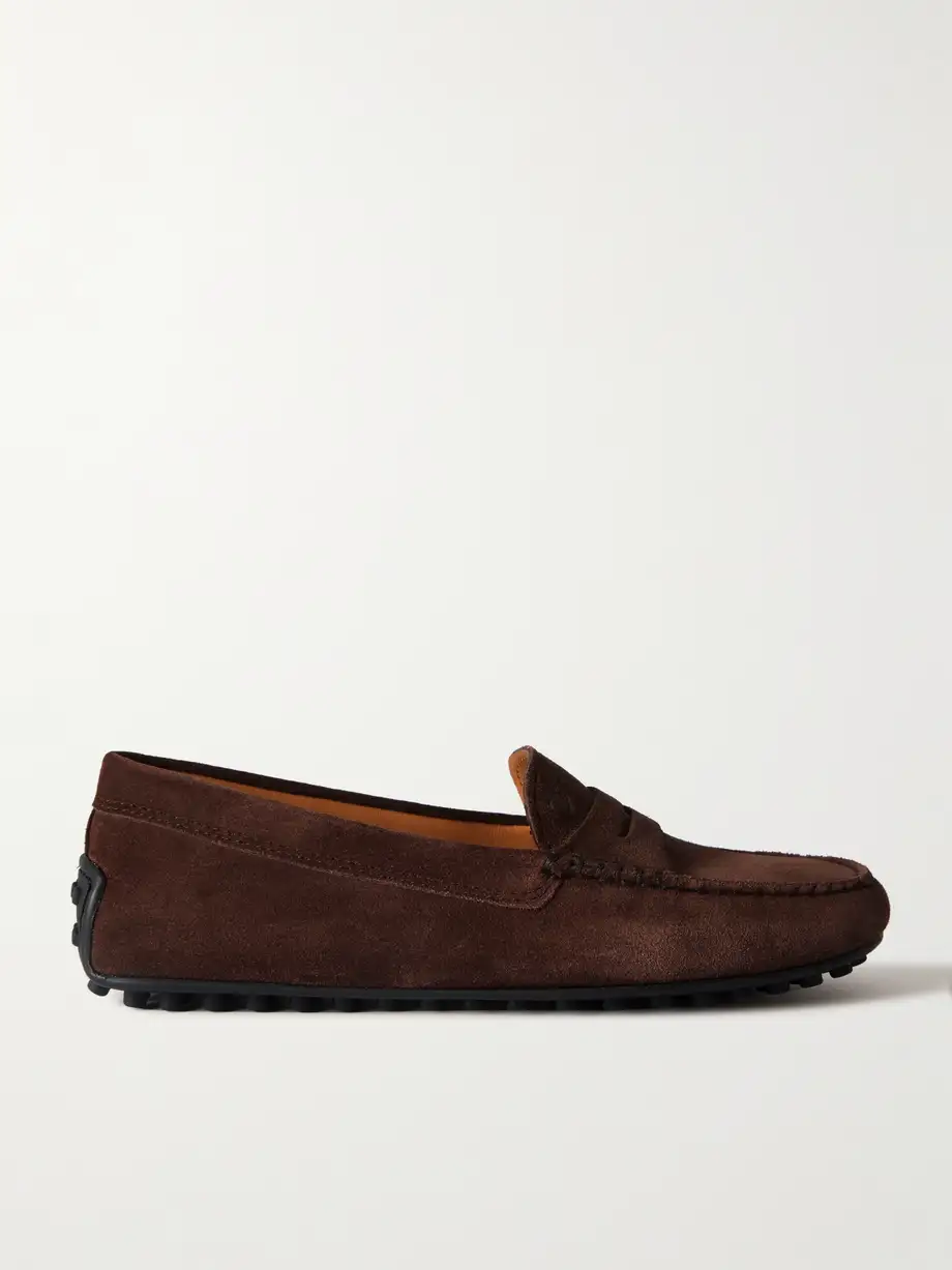 Tod's - City Gommino Suede Loafers - Brown Cover