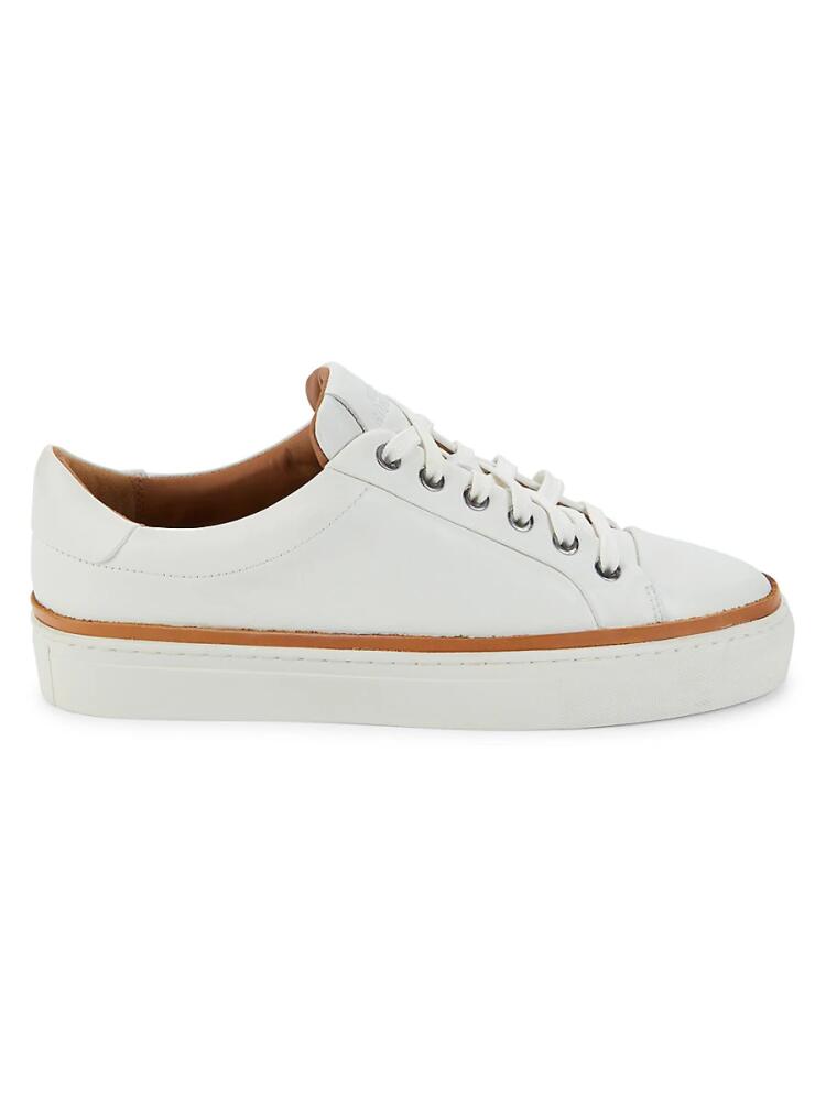 Allen Edmonds Men's Flynn Leather Platform Sneakers - White Cover