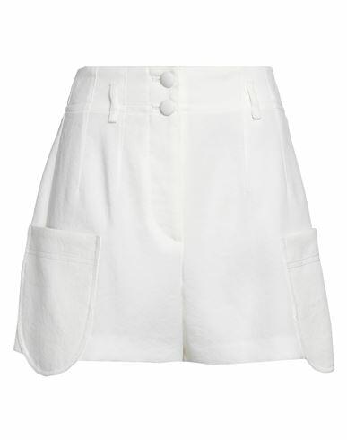 Emporio Armani Woman Shorts & Bermuda Shorts Off white Polyester, Viscose Cover