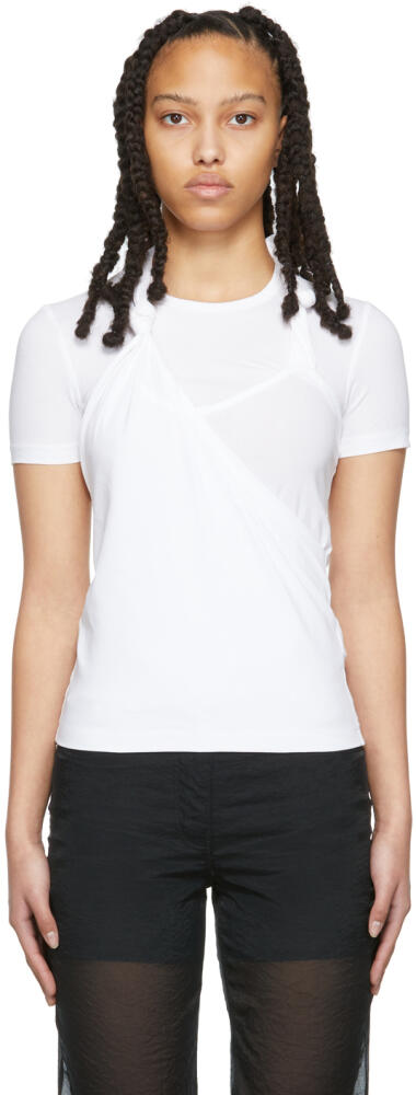 Helmut Lang White Twisted Jersey T-Shirt Cover