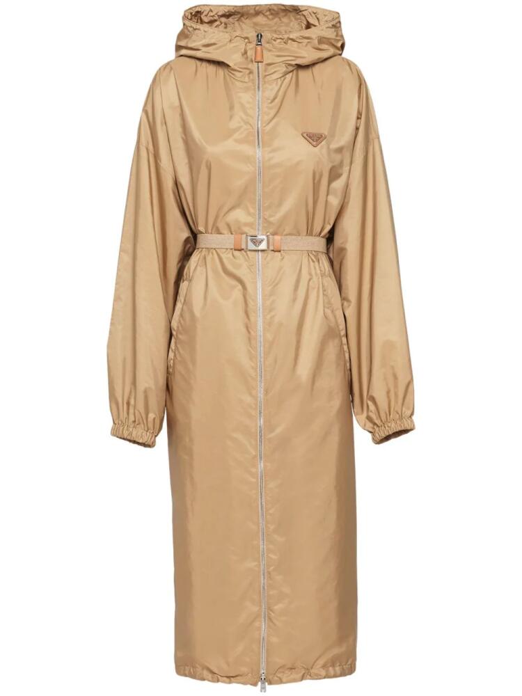 Prada Re-Nylon hooded raincoat - Neutrals Cover