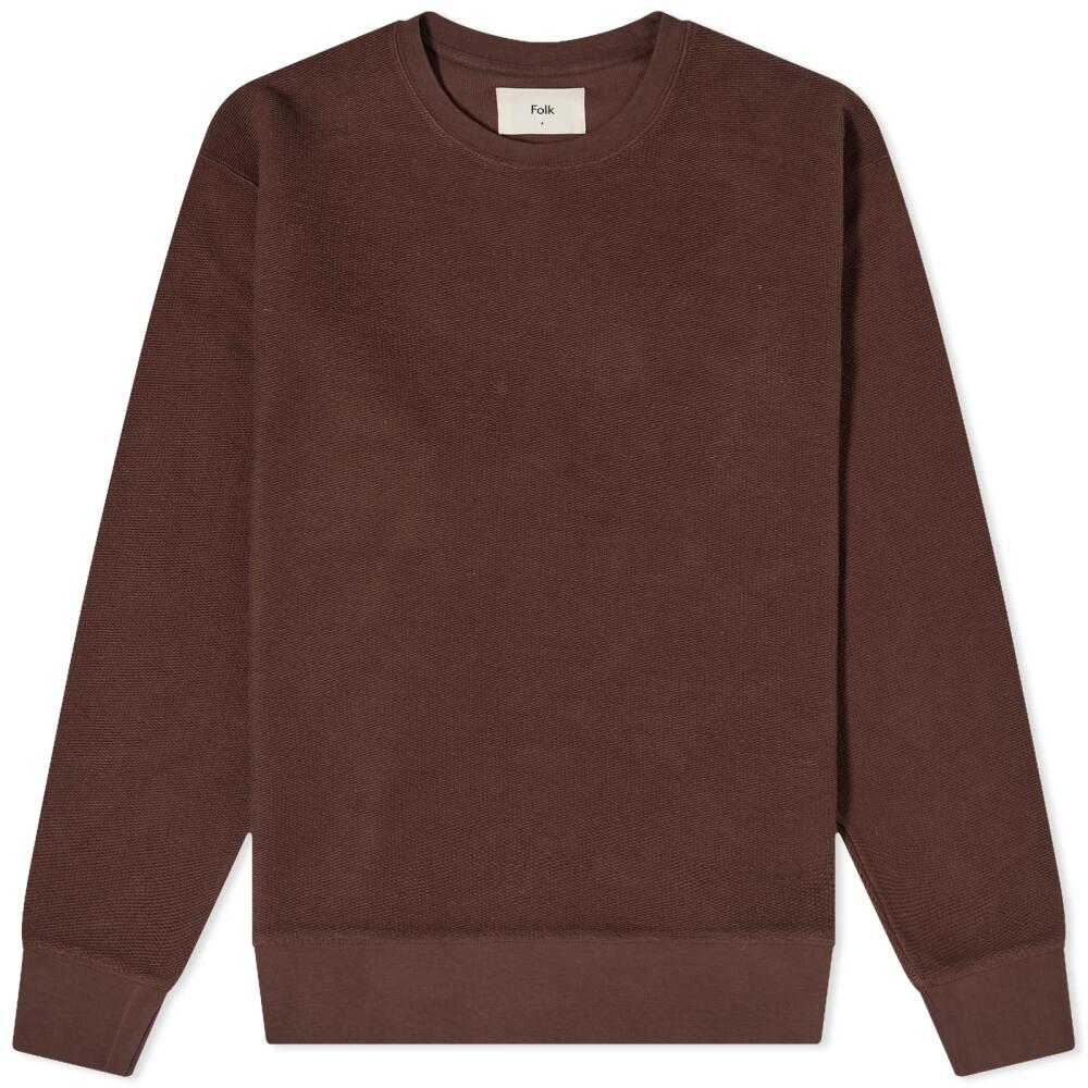 Folk Men's Reverse Boxy Sweat in Fig Cover