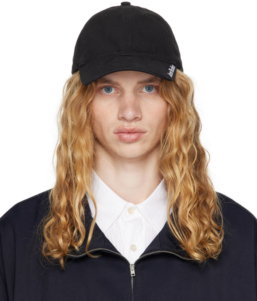 Acne Studios Black Embroidered Logo Cap Cover