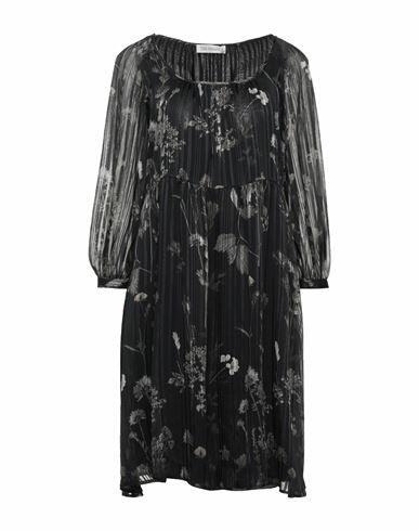 Trussardi Woman Mini dress Black Polyester, Metallic fiber Cover