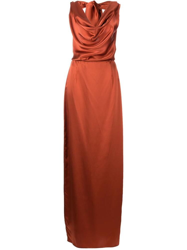 VOZ convertible halterneck silk dress - Red Cover