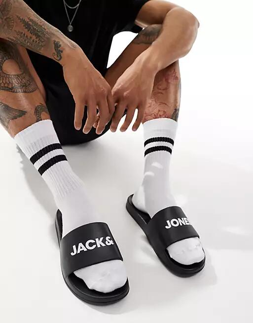 Jack & Jones logo slides in black Cover