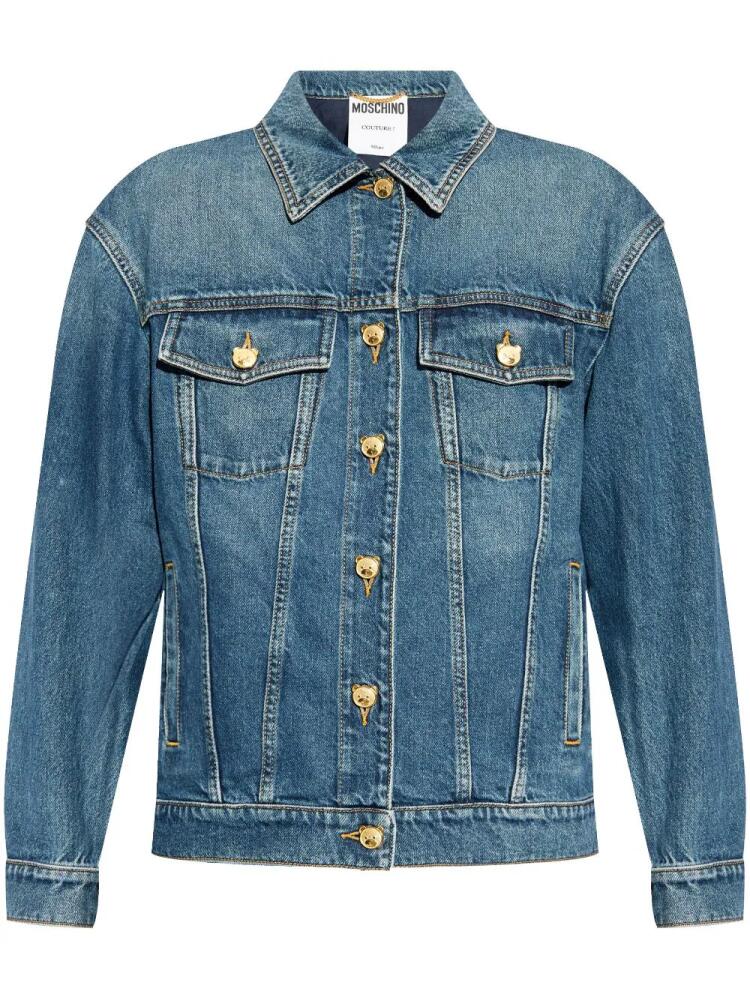 Moschino Bear-motif denim jacket - Blue Cover