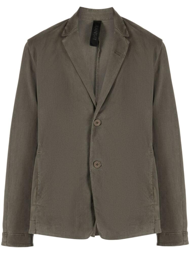 Transit narrow-lapels single-breasted blazer - Green Cover