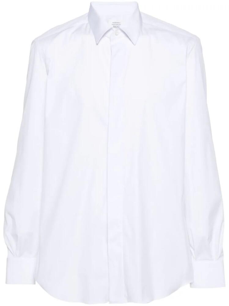 Mazzarelli classic-collar poplin shirt - White Cover