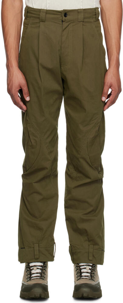 HYEIN SEO Khaki Pleated Cargo Pants Cover