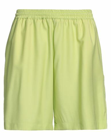 Bonsai Man Shorts & Bermuda Shorts Acid green Polyester, Virgin Wool, Elastane Cover