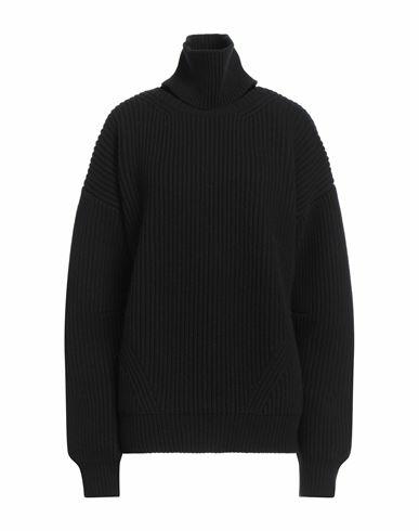 Ann Demeulemeester Woman Turtleneck Black Virgin Wool, Cashmere Cover