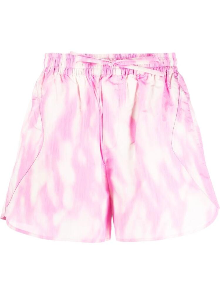 GANNI drawstring tech shorts - Pink Cover