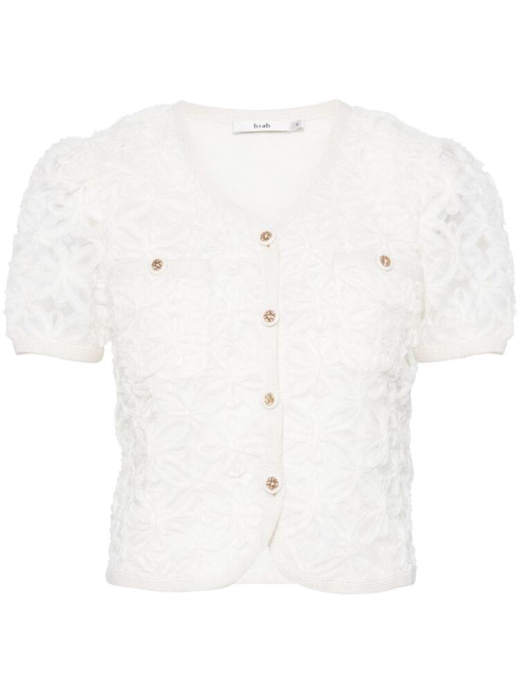 b+ab floral-appliqué shirt - White Cover