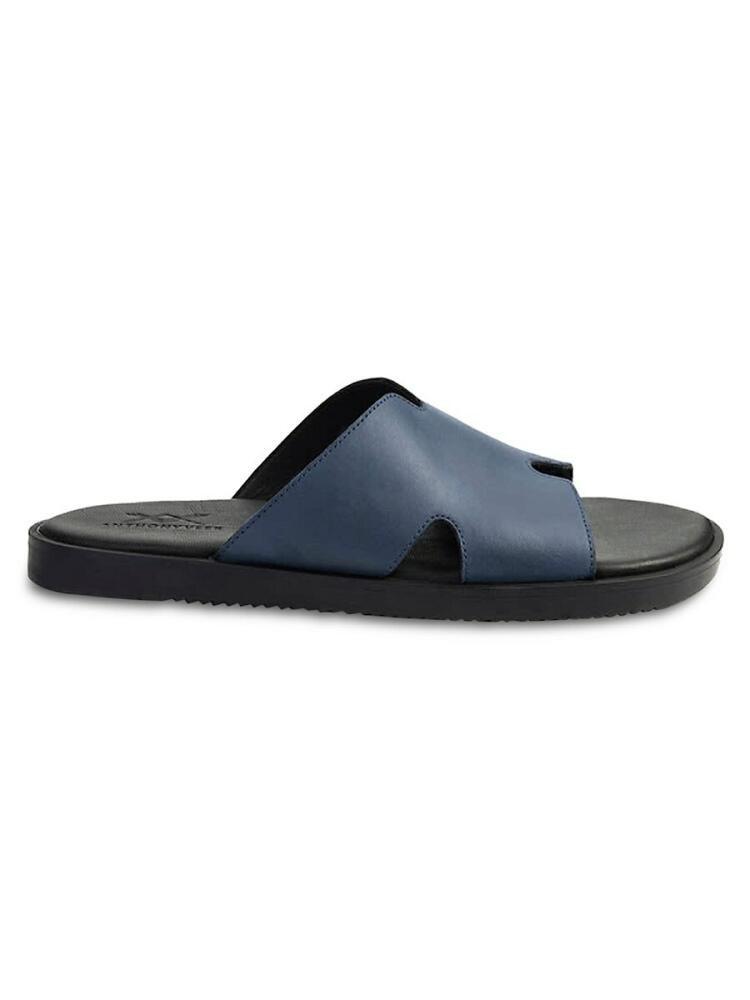 Anthony Veer Men's Marrakesh Leather Slides - Navy Cover