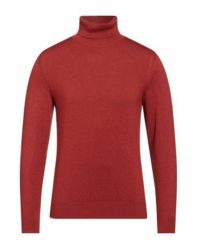 Diktat Man Turtleneck Brick red Viscose, Polyamide, Acrylic, Cashmere Cover