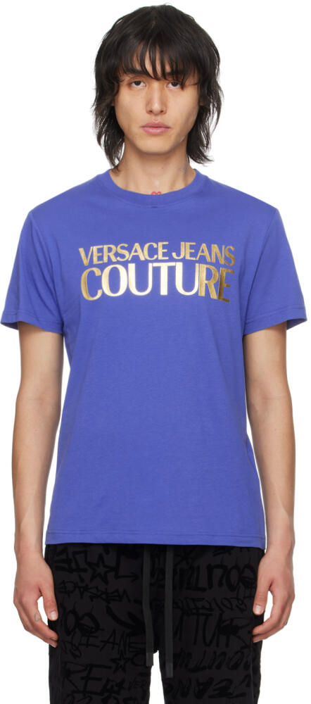 Versace Jeans Couture Blue Glittered T-Shirt Cover