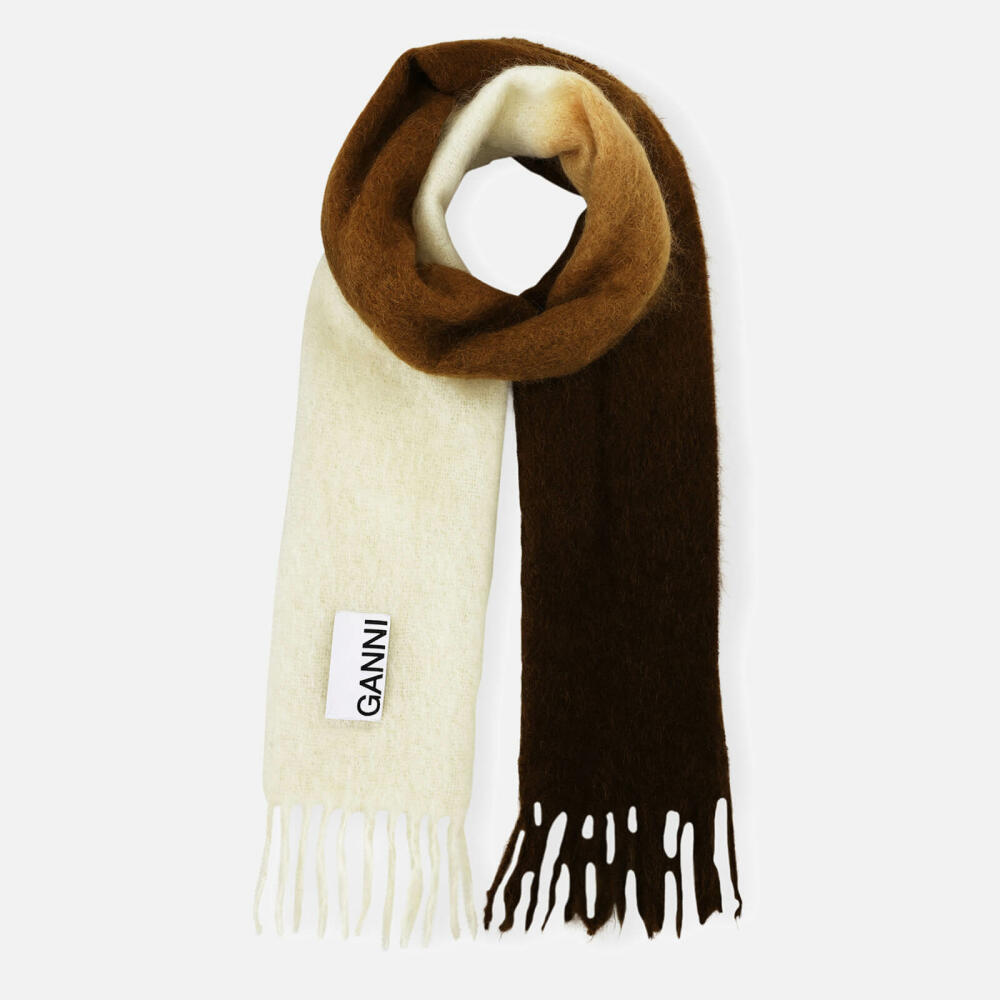 Ganni Gradient Wool-Blend Scarf Cover