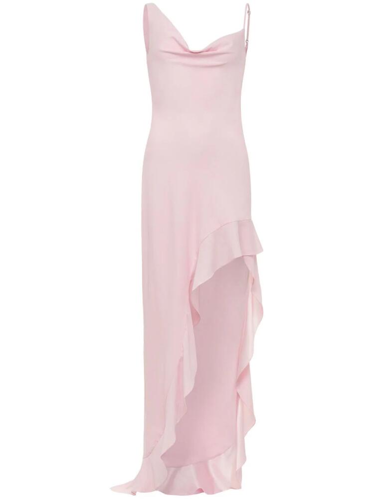 AZEEZA Daphne asymmetric charmeuse gown - Pink Cover