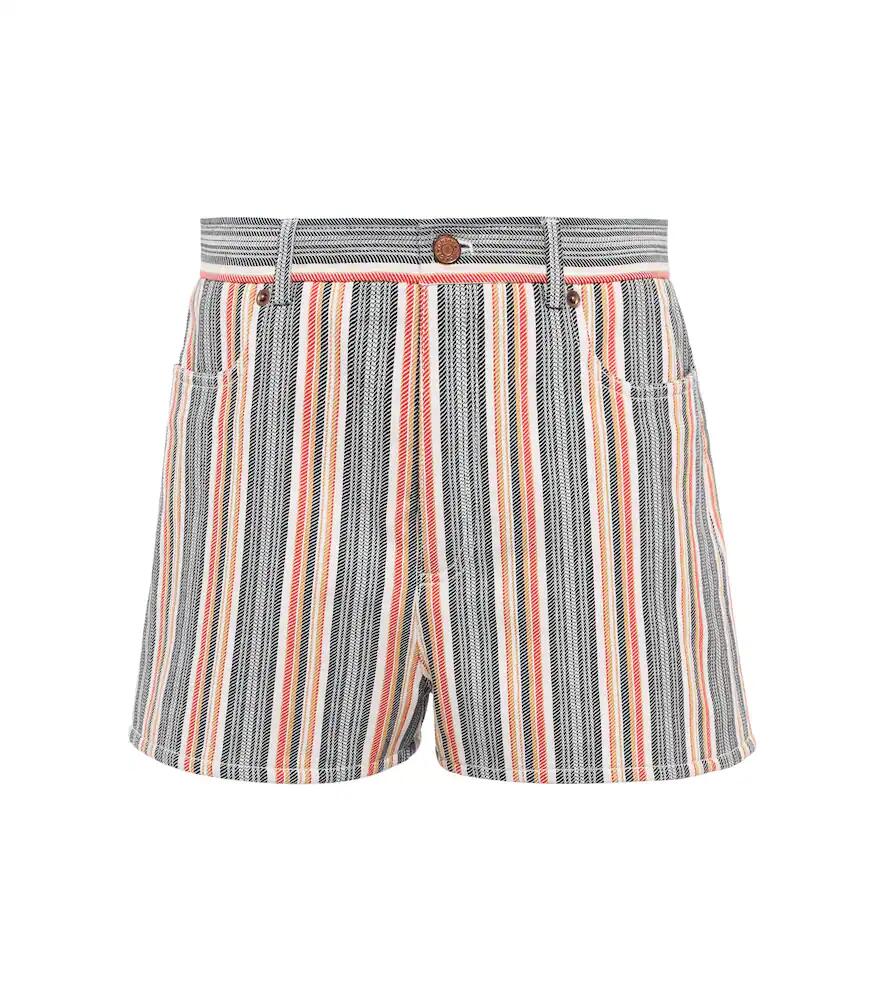 See By Chloé Striped denim shorts Cover