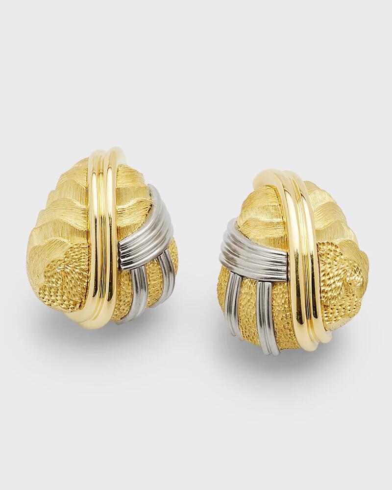 NM Estate Estate Dunay 18K Yellow Gold and Platinum Earrings Cover