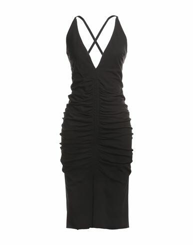 Tom Ford Woman Midi dress Black Viscose, Elastane Cover