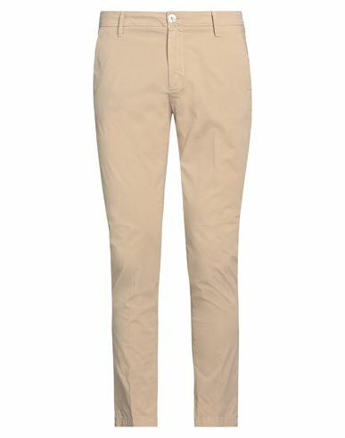 Aglini Man Pants Beige Cotton, Elastane Cover