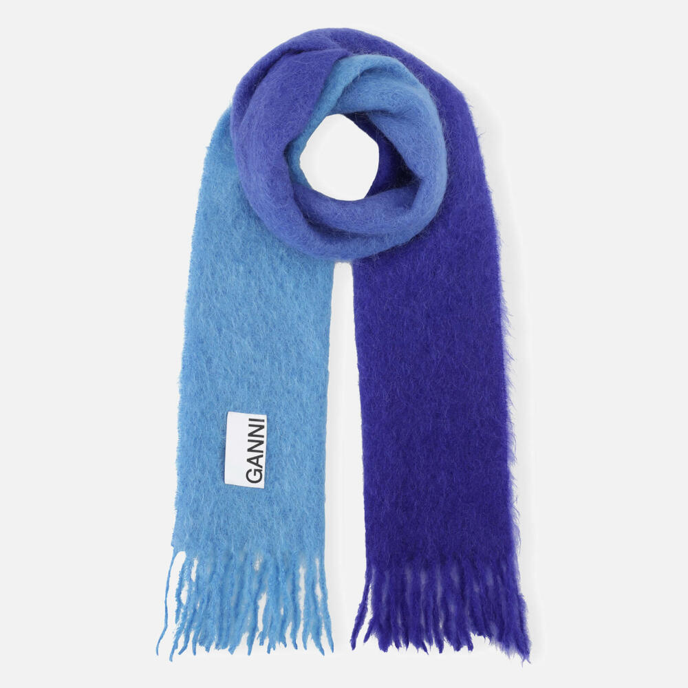 Ganni Gradient Wool-Blend Scarf Cover