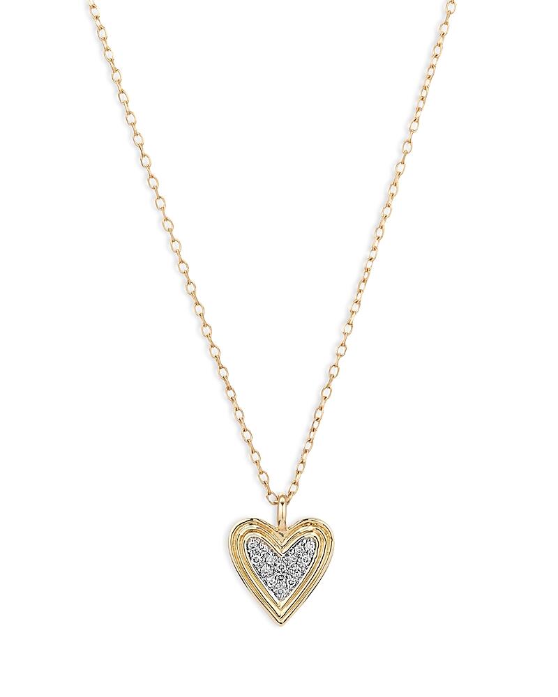 Adina Reyter 14K Yellow Gold Make Your Move Diamond Cluster Heart Pendant Necklace, 17-18 Cover