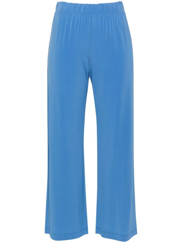 Le Tricot Perugia elasticated-waistband cropped trousers - Blue Cover