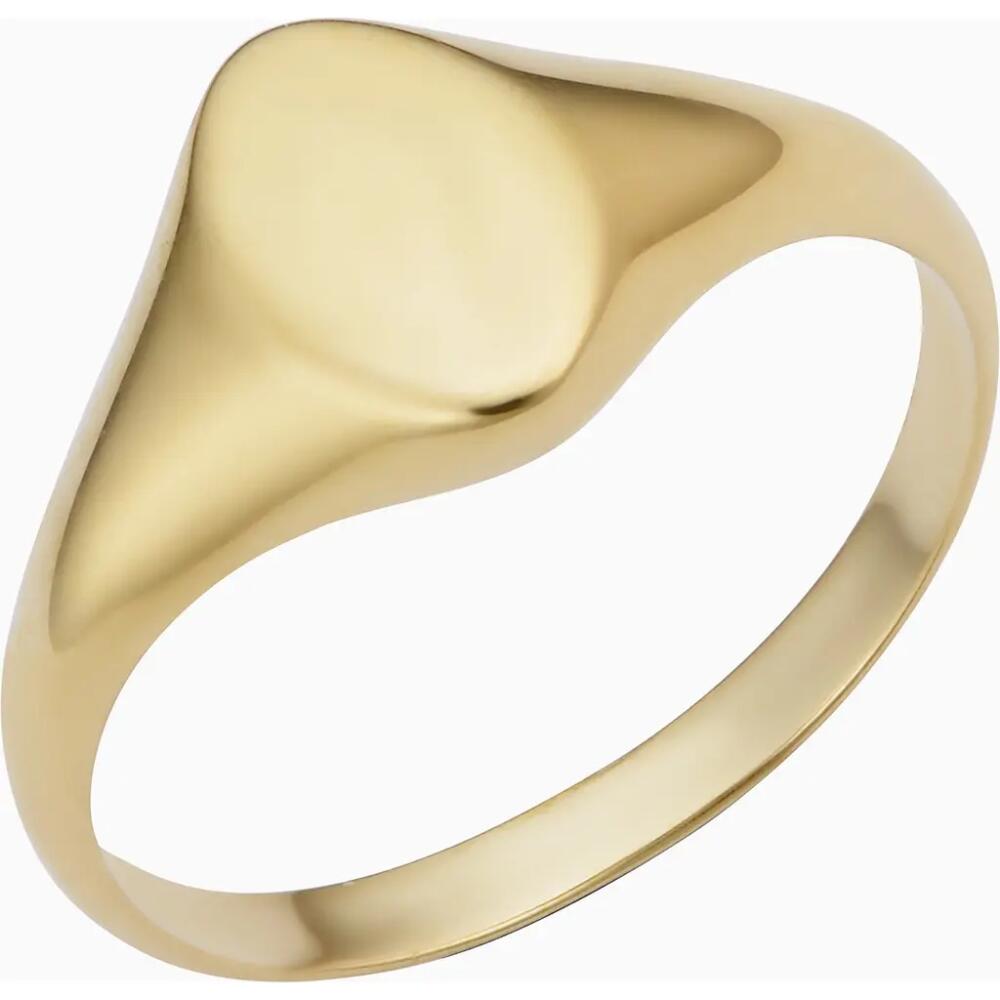 Oradina 14K Yellow Gold Florence Oval Signet Ring Cover