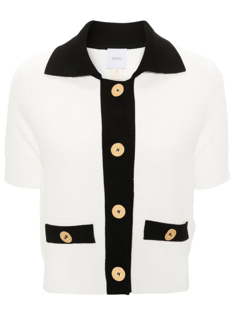 Patou 3D-knit cropped cardigan - White Cover