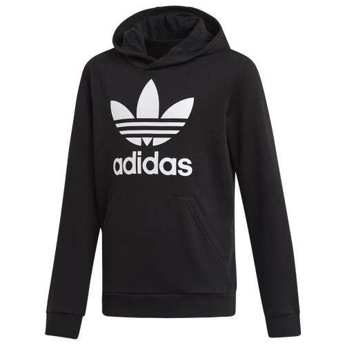 adidas Originals Adicolor Trefoil Hoodie - Boys' Grade School Black/White Cover