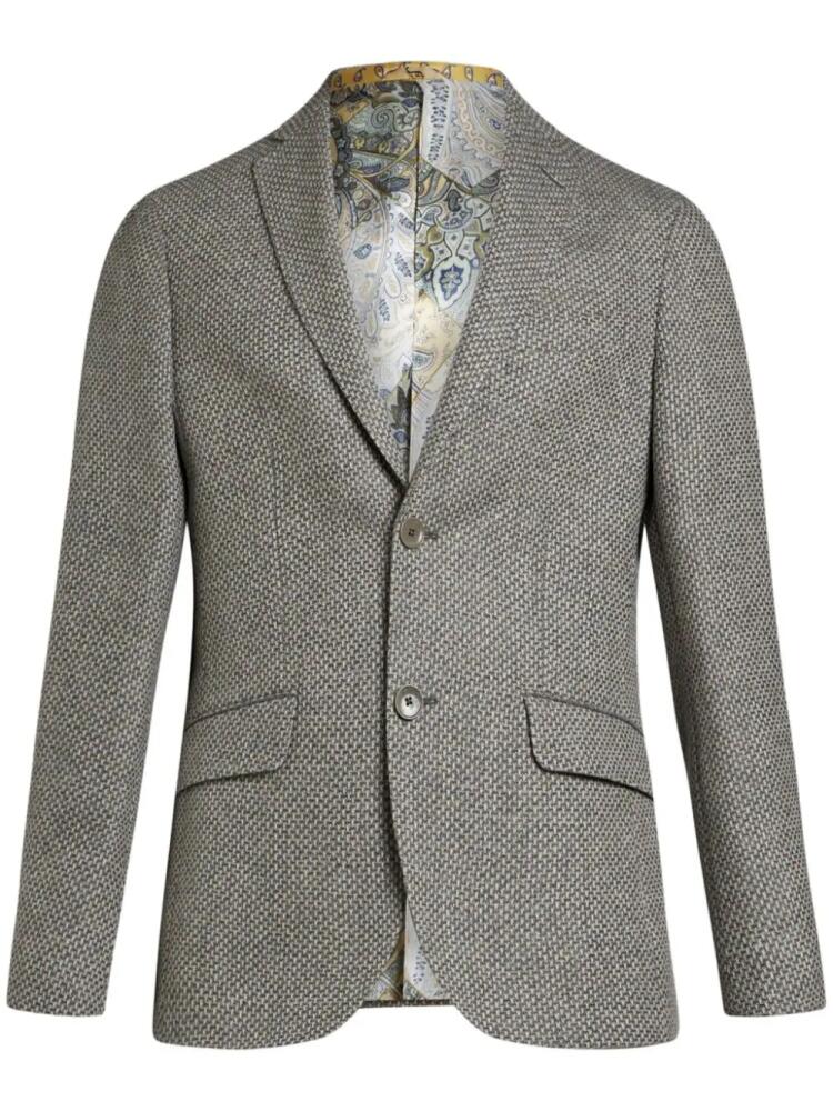 ETRO single-breasted wool blazer - Grey Cover