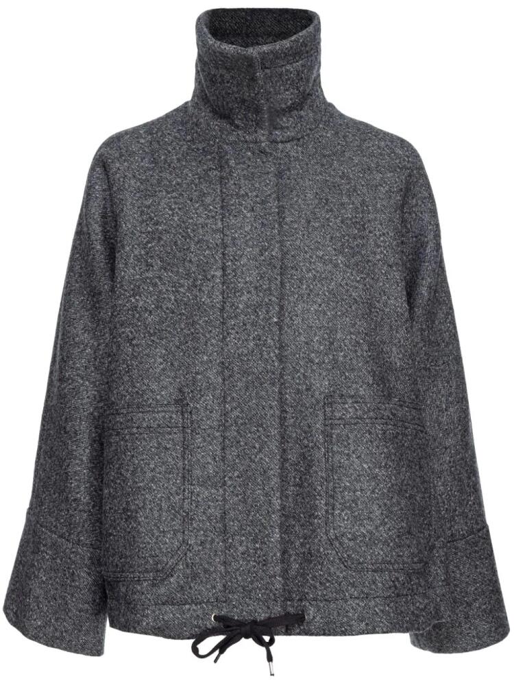 PINKO high-neck wool-blend jacket - Grey Cover