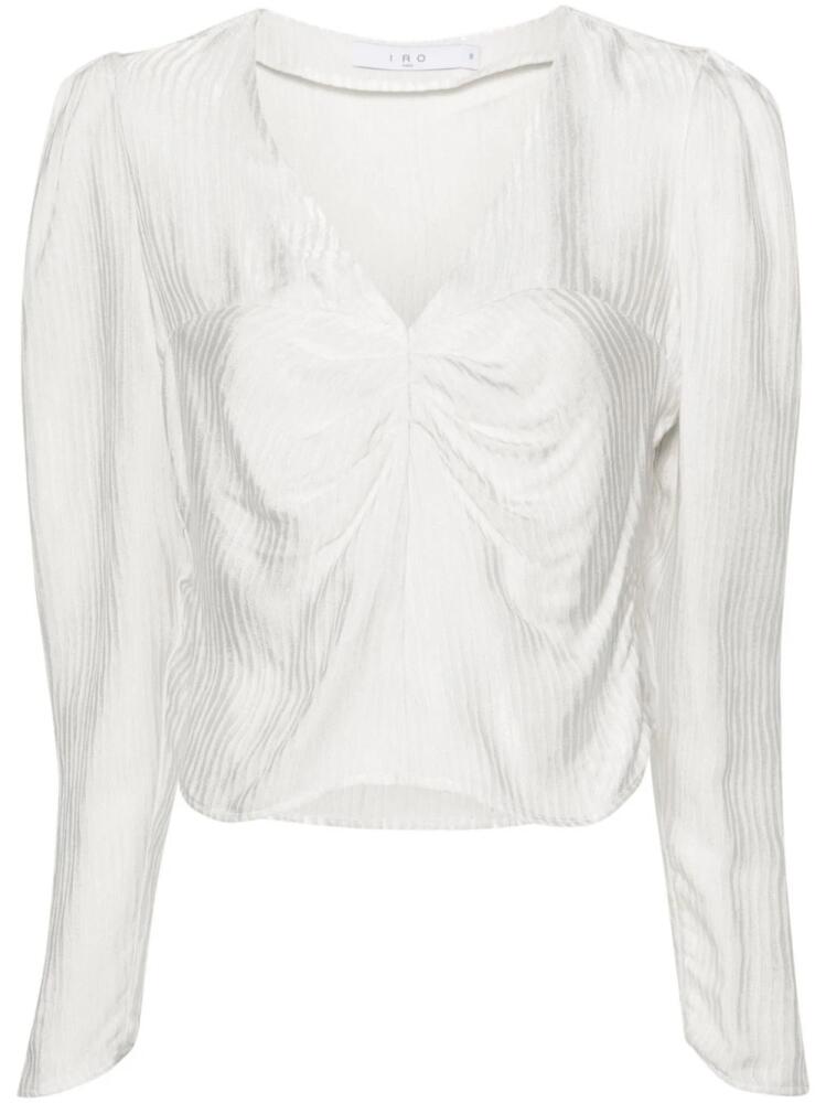 IRO Mae striped satin blouse - White Cover