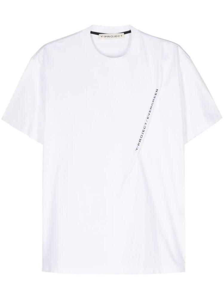 Y/Project logo-print cotton T-shirt - White Cover