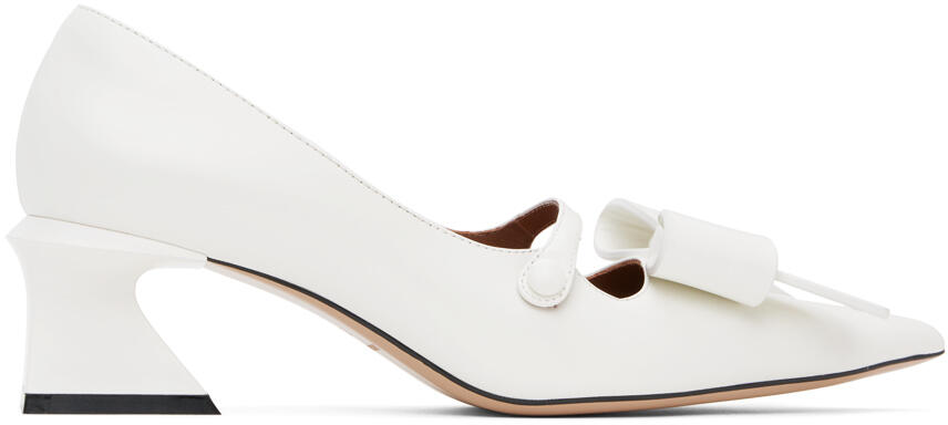 SHUSHU/TONG SSENSE Exclusive White Pointed Heels Cover