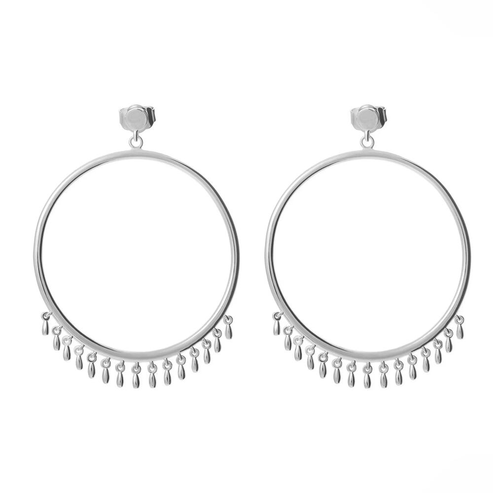 Lucy Quartermaine Waterfall Circle Earrings in Sterling Silver Cover