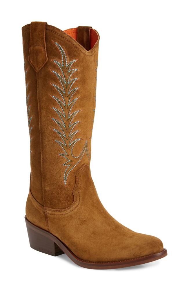 Penelope Chilvers Goldie Embroidered Cowboy Boot in Peat Cover