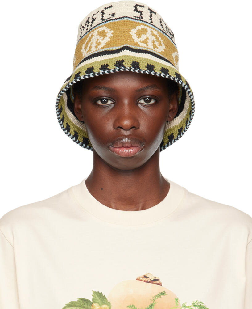 Story mfg. Beige & Khaki Brew Bucket Hat Cover