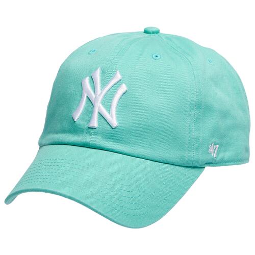 47 Brand Yankees Clean Up Cap - Mens White/Turquoise Cover