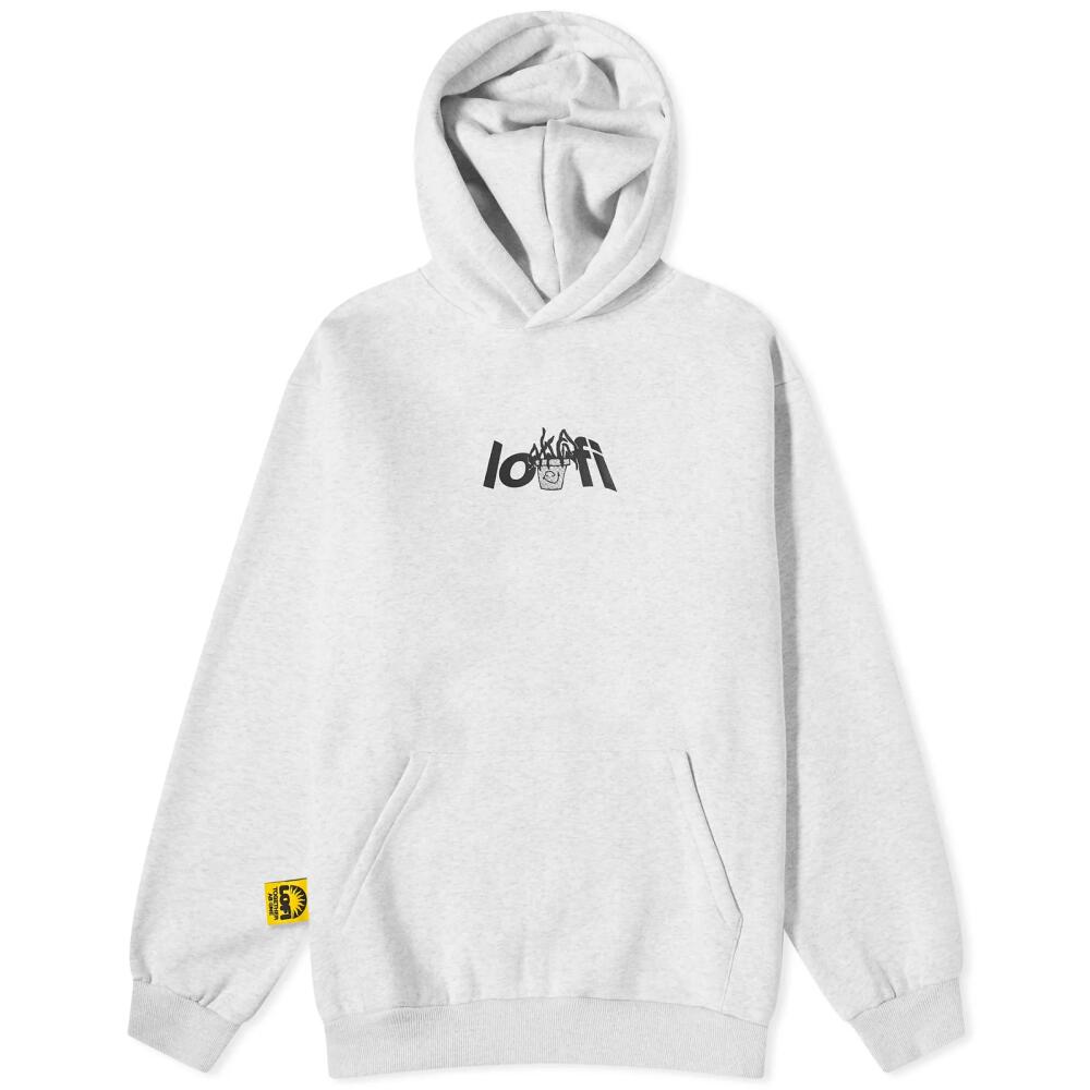 Lo-Fi Men's Plant Logo Hoodie in Ash Grey Cover