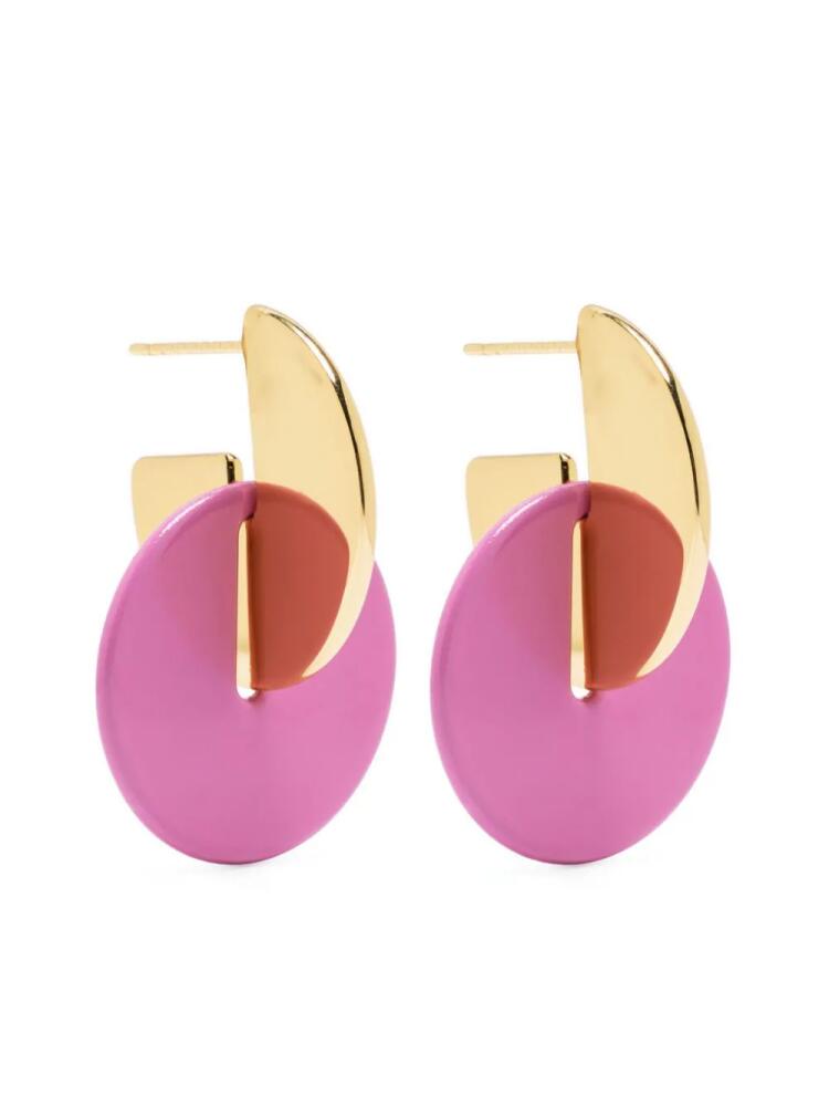 Maje interlock drop earrings - Gold Cover