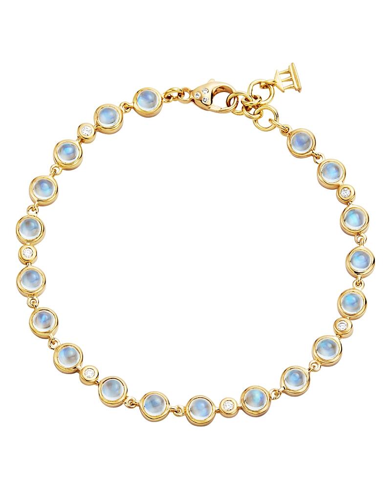 Temple St. Clair 18K Gold Small Bracelet with Royal Blue Moonstone and Diamonds Cover